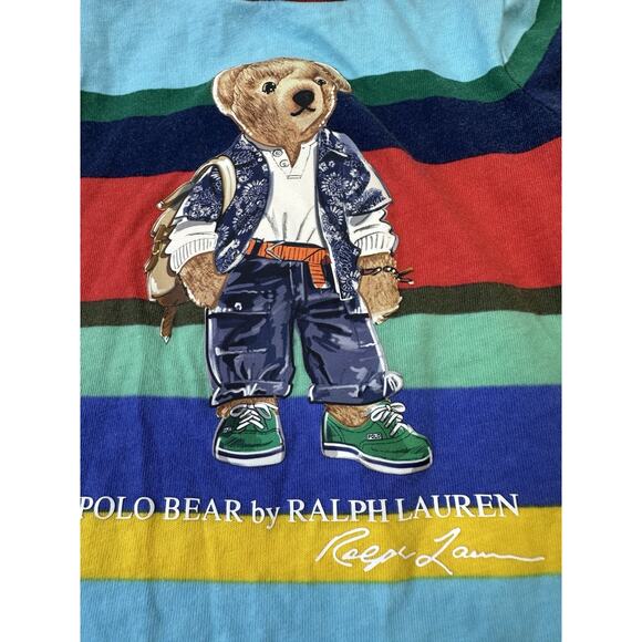 Ralph Lauren Polo Bear By Ralph Lauren 3m Baby Multi Color Striped Snap one pce - Picture 9 of 11